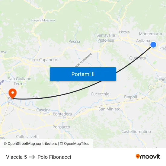 Viaccia 5 to Polo Fibonacci map