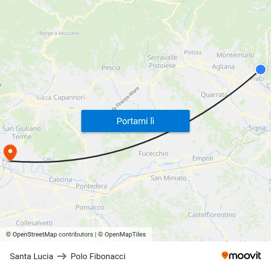 Santa Lucia to Polo Fibonacci map