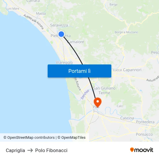 Capriglia to Polo Fibonacci map