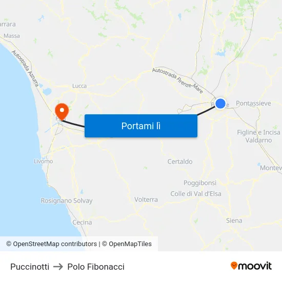 Puccinotti to Polo Fibonacci map