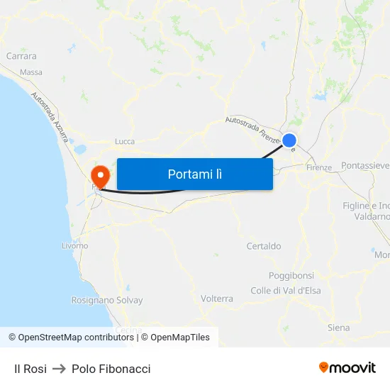 Il Rosi to Polo Fibonacci map