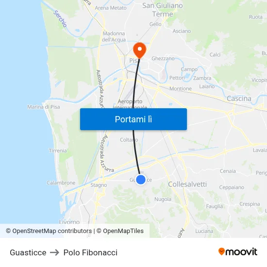 Guasticce to Polo Fibonacci map