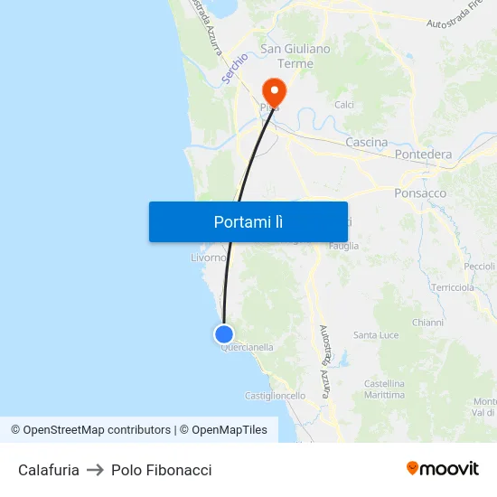 Calafuria to Polo Fibonacci map