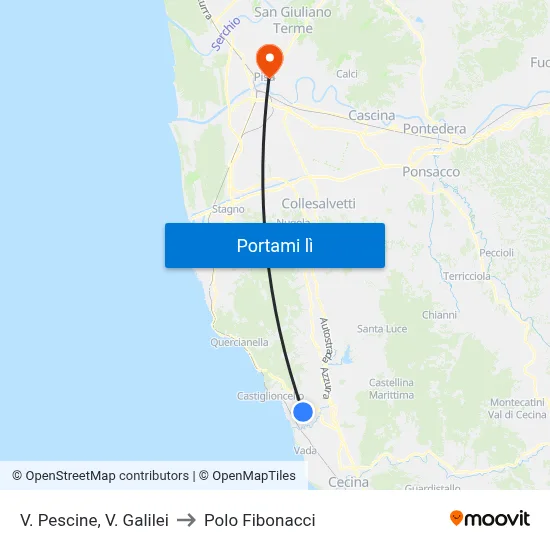 V. Pescine,  V. Galilei to Polo Fibonacci map