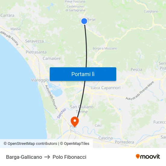 Barga-Gallicano to Polo Fibonacci map
