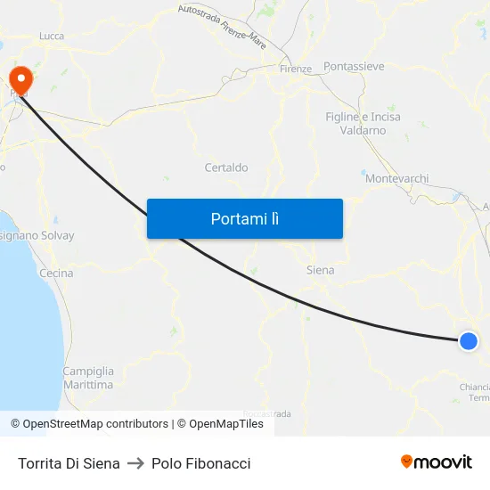Torrita Di Siena to Polo Fibonacci map