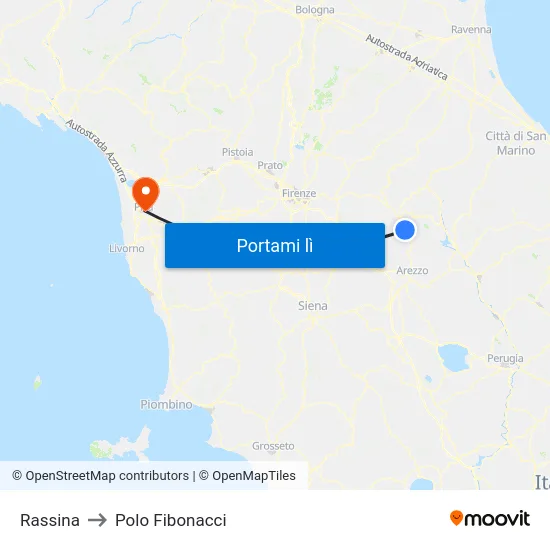 Rassina to Polo Fibonacci map