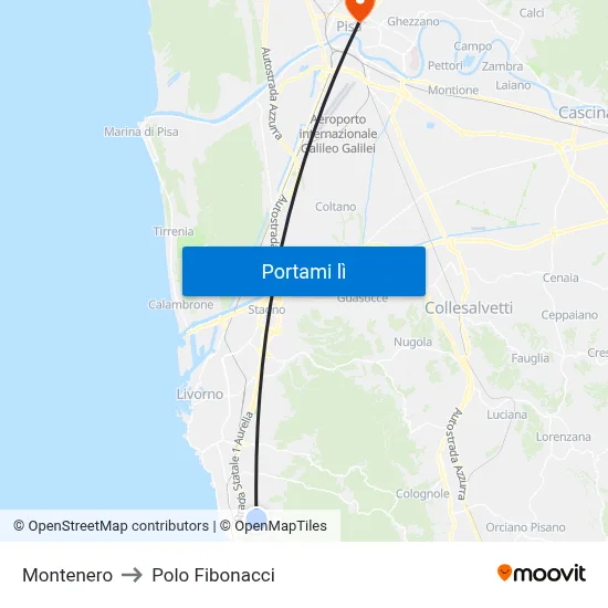 Montenero to Polo Fibonacci map