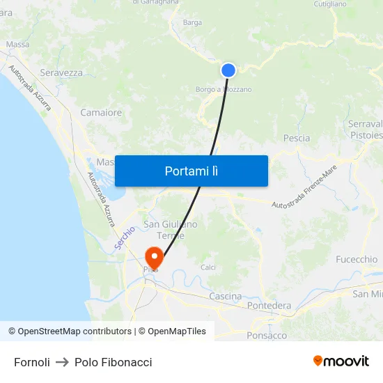 Fornoli to Polo Fibonacci map