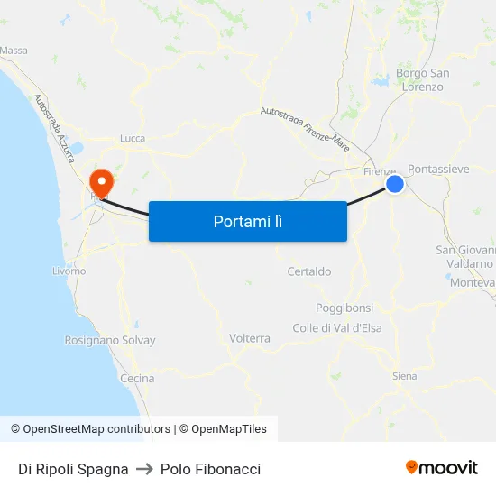 Di Ripoli Spagna to Polo Fibonacci map