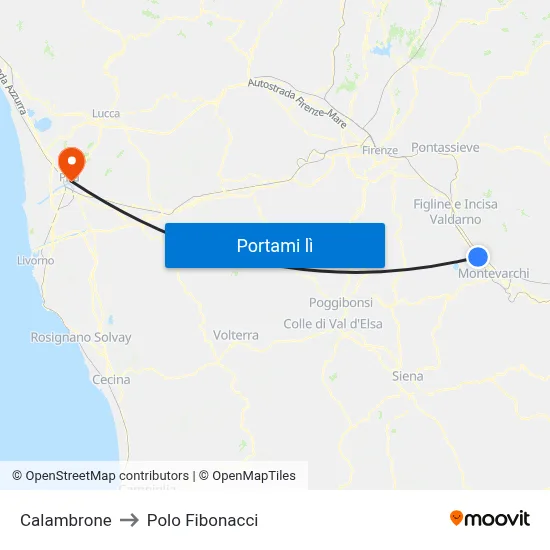 Calambrone to Polo Fibonacci map