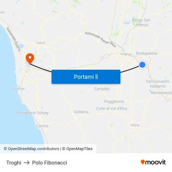 Troghi to Polo Fibonacci map