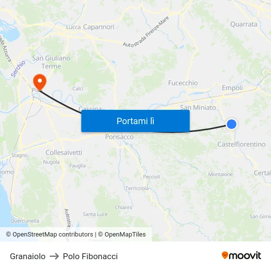 Granaiolo to Polo Fibonacci map