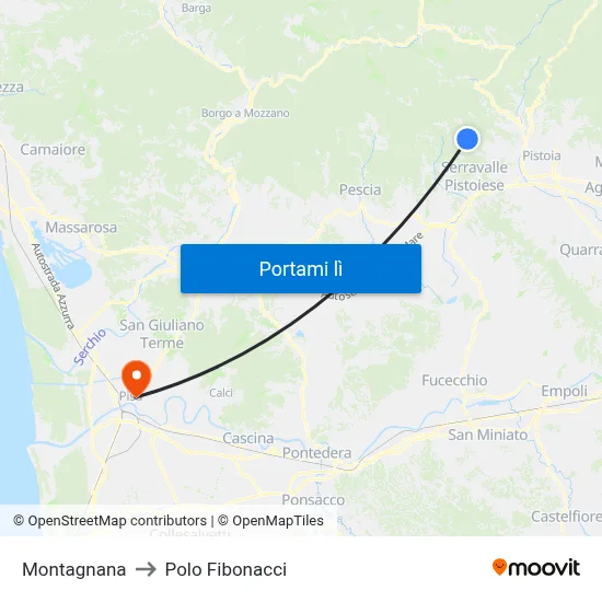 Montagnana to Polo Fibonacci map