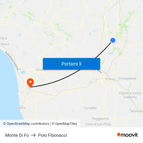 Monte Di Fo to Polo Fibonacci map