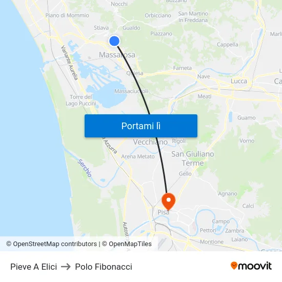 Pieve A Elici to Polo Fibonacci map