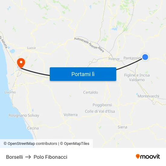 Borselli to Polo Fibonacci map
