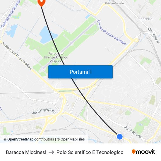 Baracca Miccinesi to Polo Scientifico E Tecnologico map