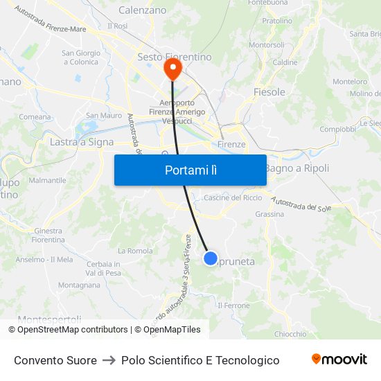 Convento Suore to Polo Scientifico E Tecnologico map