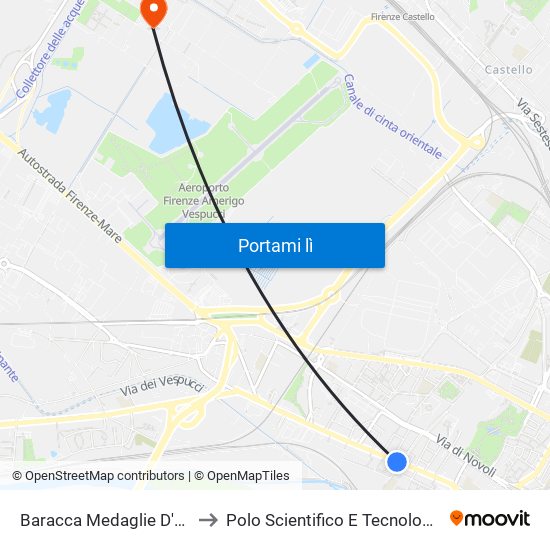 Baracca Medaglie D'Oro to Polo Scientifico E Tecnologico map