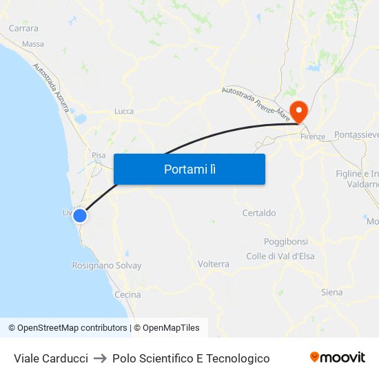 Viale Carducci to Polo Scientifico E Tecnologico map