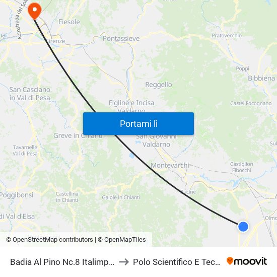 Badia Al Pino Nc.8 Italimpianti Orafi to Polo Scientifico E Tecnologico map