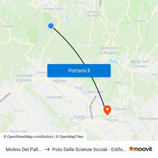 Molino Del Pallone to Polo Delle Scienze Sociali - Edificio D4 map