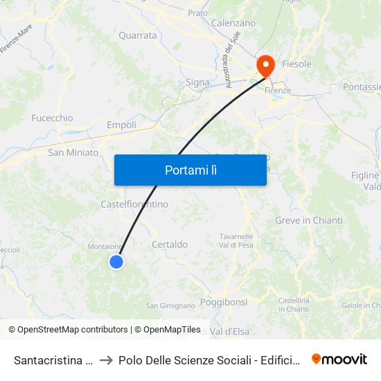 Santacristina                      Sn to Polo Delle Scienze Sociali - Edificio D4 map