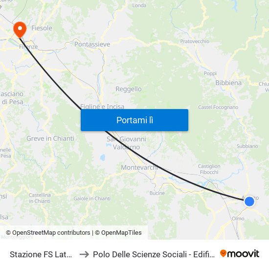 Stazione FS Lato Via to Polo Delle Scienze Sociali - Edificio D4 map