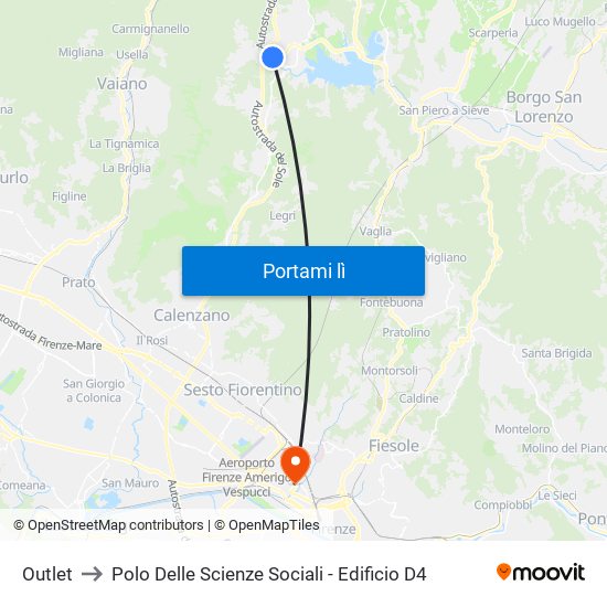 Outlet to Polo Delle Scienze Sociali - Edificio D4 map