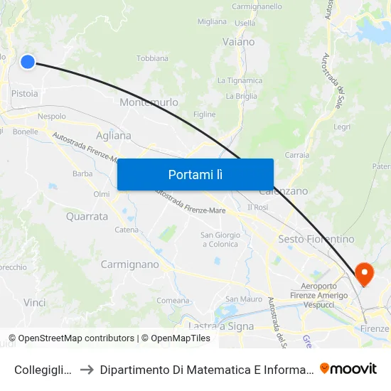 Collegigliato [2] to Dipartimento Di Matematica E Informatica "Ulisse Dini" map