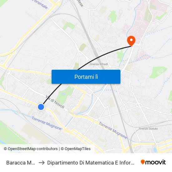 Baracca Miccinesi to Dipartimento Di Matematica E Informatica ""Ulisse Dini"" map