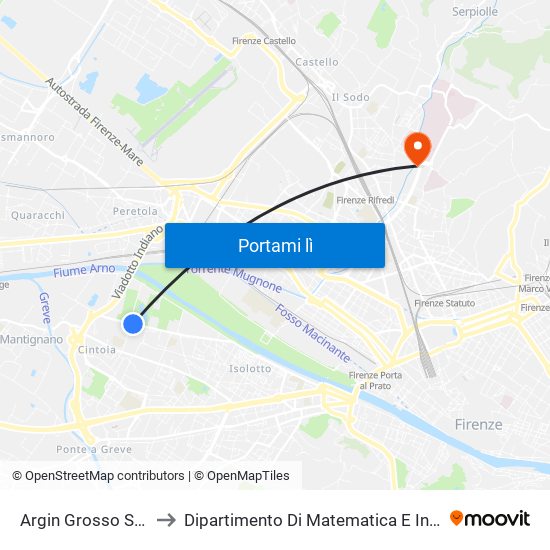 Argin Grosso S.M. A Cintoia to Dipartimento Di Matematica E Informatica ""Ulisse Dini"" map