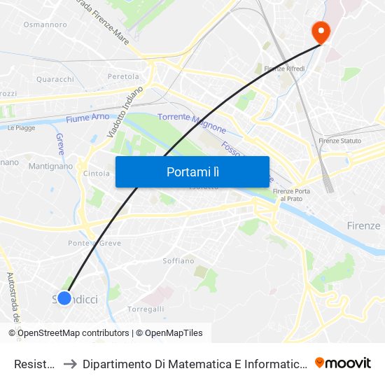 Resistenza to Dipartimento Di Matematica E Informatica ""Ulisse Dini"" map