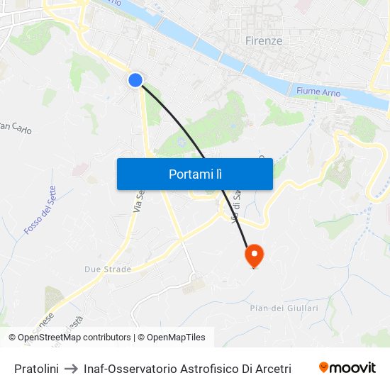 Pratolini to Inaf-Osservatorio Astrofisico Di Arcetri map