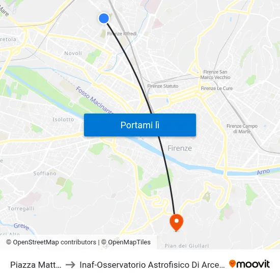 Piazza Mattei to Inaf-Osservatorio Astrofisico Di Arcetri map