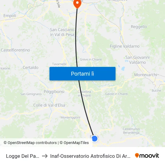 Logge Del Papa to Inaf-Osservatorio Astrofisico Di Arcetri map