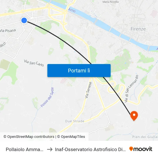 Pollaiolo Ammannati to Inaf-Osservatorio Astrofisico Di Arcetri map