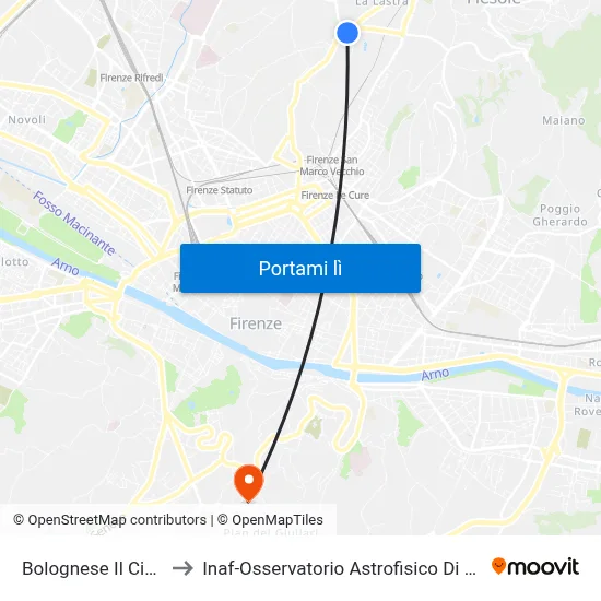 Bolognese Il Cionfo to Inaf-Osservatorio Astrofisico Di Arcetri map