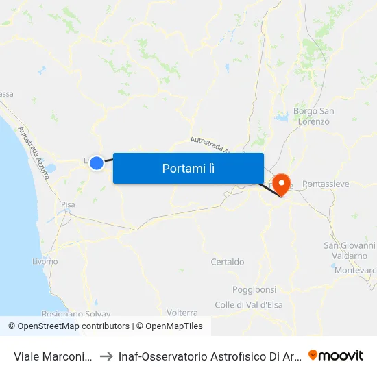 Viale Marconi Itc to Inaf-Osservatorio Astrofisico Di Arcetri map
