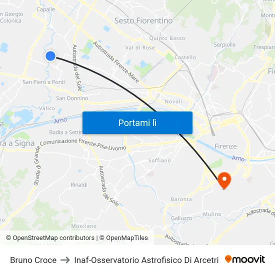 Bruno Croce to Inaf-Osservatorio Astrofisico Di Arcetri map