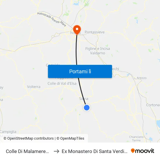 Colle Di Malamerenda to Ex Monastero Di Santa Verdiana map