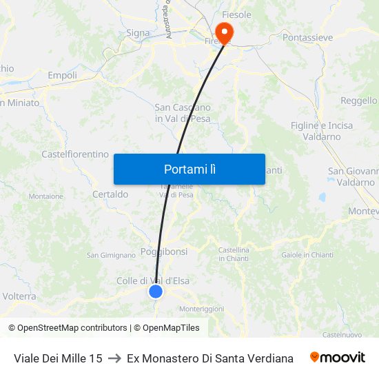 Viale Dei Mille 15 to Ex Monastero Di Santa Verdiana map
