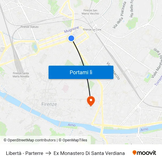 Libertà - Parterre to Ex Monastero Di Santa Verdiana map