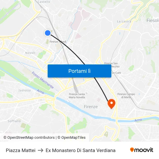Piazza Mattei to Ex Monastero Di Santa Verdiana map
