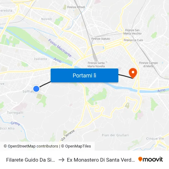 Filarete Guido Da Siena to Ex Monastero Di Santa Verdiana map