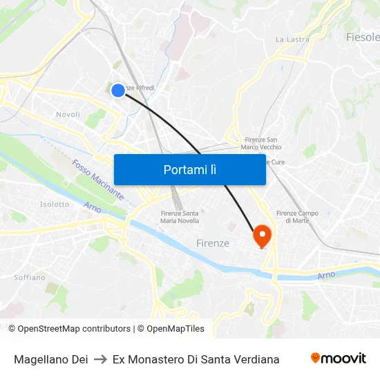 Magellano Dei to Ex Monastero Di Santa Verdiana map