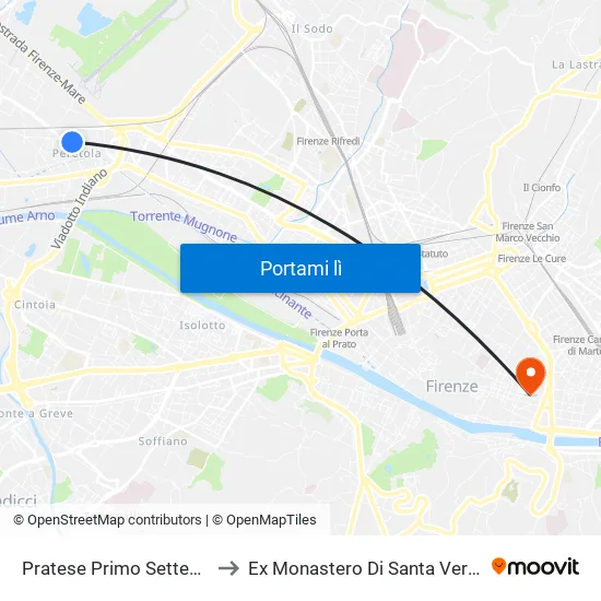 Pratese Primo Settembre to Ex Monastero Di Santa Verdiana map