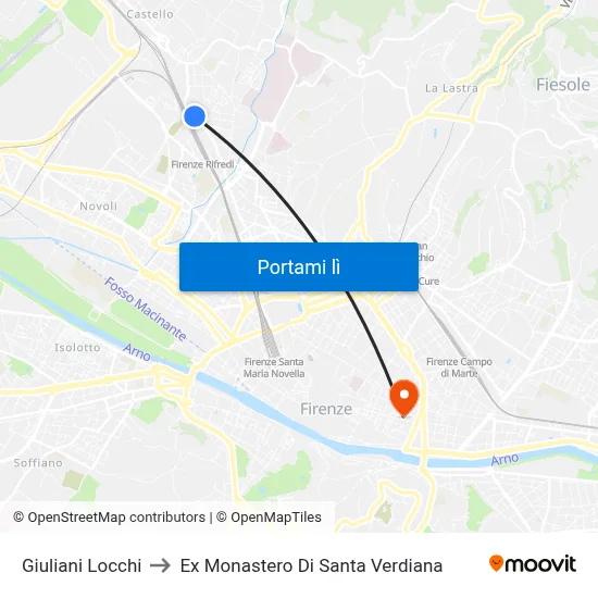 Giuliani Locchi to Ex Monastero Di Santa Verdiana map