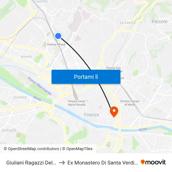 Giuliani Ragazzi Del 99 to Ex Monastero Di Santa Verdiana map